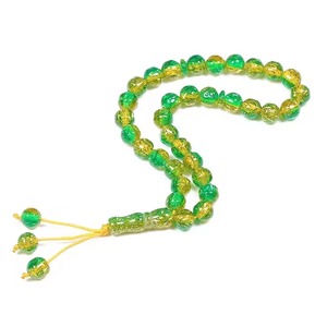 Perles de prière islamiques en résine polie de haute qualité pierre naturelle 33 perles Tasbih Misbaha chapelet collier de mode écologique - Product Image 4