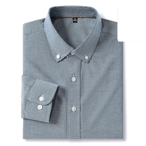 Haute qualité hommes décontracté support popeline coton chemise printemps nouveauté vente chaude confortable à manches longues résistant aux rides - Product Image 4