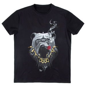 T-shirt formel pour homme en coton 100% de qualité supérieure, coupe ample, col en V, taille plus, bordure contrastée tricotée, 220g - Product Image 1