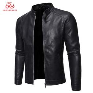 Chaqueta Bomber de Cuero Vacuno Marrón Personalizada a la Moda con Bordado, Impermeable y Transpirable, Unisex - Product Image 1