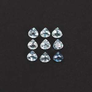 Corte de corazón de Aguamarina brasileña natural 5x5mm 3,30 Cts 9 PCS Lote de piedras preciosas sueltas para la fabricación de joyas - Product Image 3