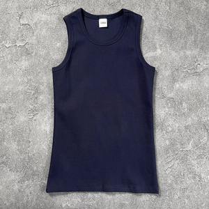 Camiseta sin mangas de canalé unisex de verano al por mayor, de algodón y spandex, transpirable, elástica, ajustada, con logotipo personalizado - Product Image 3