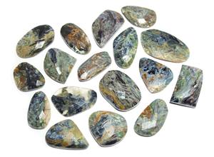 Cabujón de piedras preciosas facetadas de pietersita Natural de 17 piezas, cuentas sueltas de alta calidad para pulseras de joyería, fabricación de joyas - Product Image 3