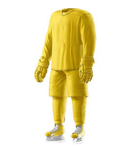 Uniformes de hockey sur glace en coton vierge, col en V, manches longues, uniforme de hockey sur glace à prix raisonnable - Product Image 4