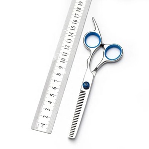 Herramienta de tijeras para el cabello Juego de tijeras profesionales para el cabello de 6 pulgadas Corte plano Dientes sin rastro Estuche para tijeras para el cabello - Product Image 5