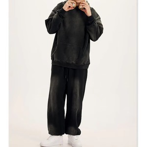 Sweats à capuche pour hommes de haute qualité personnalisés DTG Print Graphic Boxy Fit Heavyweight French Terry Acid Washed Zip up - Product Image 4