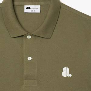 Camiseta de Fibra de Bambú Transpirable Informal Sólida para Hombre de Primera Calidad con Tapeta de Dos Botones, Tela Jersey Estampada Personalizada - Product Image 4