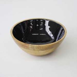 Cuenco de madera de forma redonda de diseño de lujo recién llegado hecho de cuenco de madera maciza para servir accesorios de cocina para el hogar a bajo precio - Product Image 5