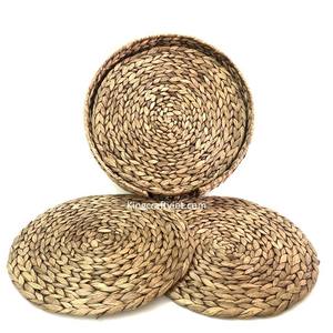 Handwoven Water Hyacinth Round King Craft Viet Braided Plait Mats & Pads <b>Seagrass</b> Charger Plate From Vietnam Manufacture - Product Image 2