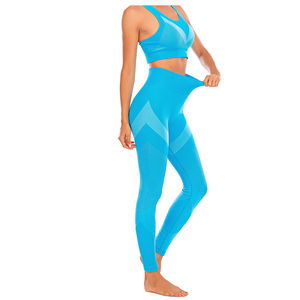 Conjunto Deportivo de Yoga para Mujer, Estilo Moderno, Talla Grande, Shorts de Cintura Alta, Spandex/Poliéster, Antibacteriano, Secado Rápido - Product Image 2