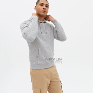 Pull à capuche 100% coton pour hommes, polaire épaisse de haute qualité, taille personnalisée, service OEM d'impression pour l'hiver, streetwear thermique - Product Image 4