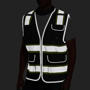 Gilet de sécurité d'hiver réfléchissant en toile orange pour arpenteur, respirant, haute visibilité, vêtement de travail personnalisé, téléchargé par Dress Sports - Product Image 6