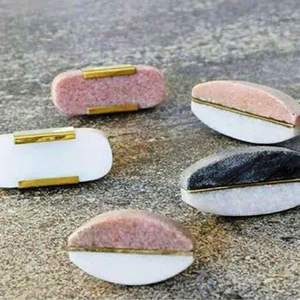 PERILLA DE PUERTA DE MÁRMOL Y LATÓN Perilla de Puerta Color Personalizado Forma Tamaño Hecho en India - Product Image 3