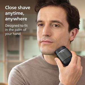 Afeitadora Eléctrica Inalámbrica Rotativa, Uso en Seco y Húmedo, Triple Cuchilla, Estuche de Viaje, Resistente al Agua IPX7, Idioma de Funcionamiento Alemán, Afeitadora Facial - Product Image 2
