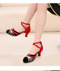 Women Professional Latin/Salsa Ballroom Wedding Dance Shoes Split Leather Upper PU Lining 3.5cm/5cm <b>Heel</b> Dance Shoes - Product Image 6