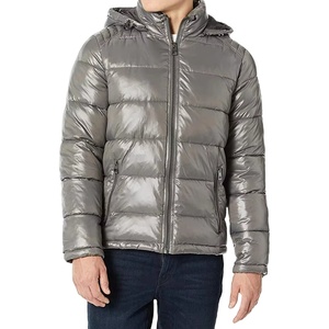 Veste d'hiver matelassée légère personnalisée PUFFIN SPORTS pour homme, veste extérieure en toile tendance, capuche isolée thermiquement, vestes pour homme - Product Image 1