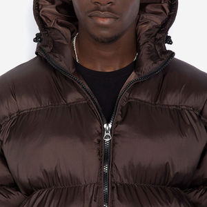 OEM Heavy Best Canvas Front Custom Men's Longline <b>Hooded</b> <b>Puffer</b> <b>Jacket</b> with Waterproof Features Reasonable Price Comfortable - Product Image 4