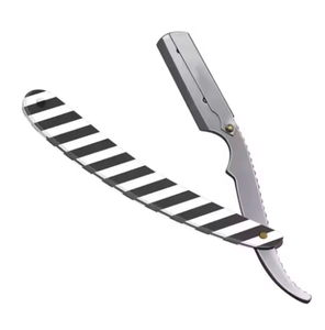 Maquinilla de afeitar recta plegable de acero inoxidable ANAAIF profesional, afeitadora de peluquero, cuchillo, herramienta para afeitar el cabello, polvo para Barba, cuidado Personal - Product Image 5