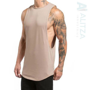 Body Fit Fitness Gym Débardeurs Gilets Sur Mesure Singlets Doux Lavé Vintage Look 100% Coton Débardeur - Product Image 2