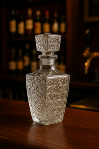 Bottiglia di liquore di Diamante 750ml materiale di vetro con Logo personalizzato forma esagonale e tappo di legno per Tequila Brandy whisky imballaggio - Product Image 3