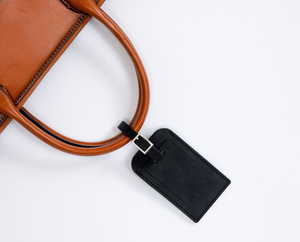 ป้ายกระเป๋าเดินทางหนังแบบพับได้สำหรับ LLT-0094ป้ายกระเป๋าเดินทางแบบดั้งเดิมมีฝาปิด - Product Image 4