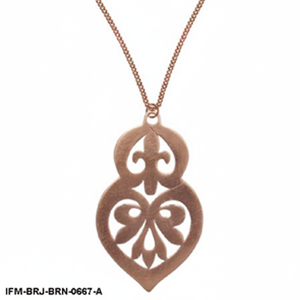 Luddite Lattice Copper Pendant Necklace & Luddite Luminaire Earrings <b>Set</b> in Metallic Rose Copper <b>Jewelry</b> <b>For</b> <b>Woman</b> - Product Image 2