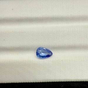 Pierre précieuse à facettes en vrac de qualité admirable Moissanite non chauffée saphir bleu naturel brillant coupe poire - Product Image 2