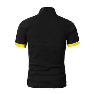 T-shirts polo à manches courtes pour hommes de haute qualité conçus sur mesure vente en gros de chemises tricotées en tissu imprimé solide Golf & OEM - Product Image 3