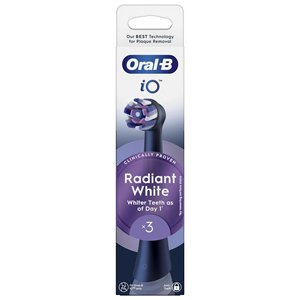 Têtes de brosse de rechange pour brosse à dents électrique Oral B IO Series Radiant, noir et blanc, lot de 3 - Product Image 2