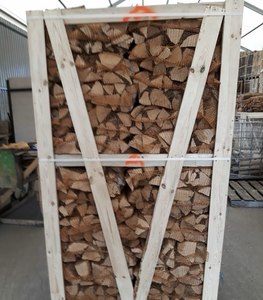 Bûches <span class=keywords><strong>de</strong></span> <span class=keywords><strong>bois</strong></span> dur empilées sur palette avec <span class=keywords><strong>filet</strong></span> <span class=keywords><strong>de</strong></span> protection pour le stockage et le transport. - Product Image 2
