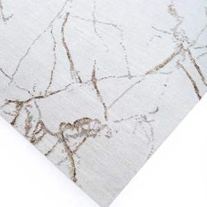 Tapis en laine noué à la main de style persan beige doux et confortable avec technique de pile de boucle - Product Image 2