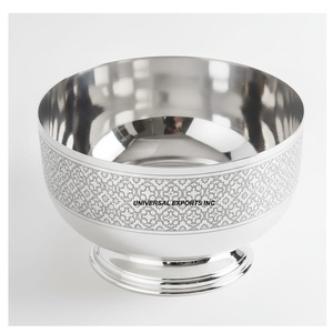 Bol à chocolat en acier inoxydable plaqué nickel, forme ronde, bol décoratif pour bonbons, dernière arrivée, nouveau bol à chocolat fantaisie - Product Image 6