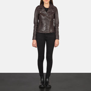 New Fashion Women's Genuine <b>Sheep</b> <b>Skin</b> Quilted Winter Biker <b>Jacket</b> Long Sleeve Breathable Autumn Winter Wear Raw Processing - Product Image 1