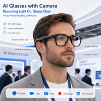 Gafas Inteligentes con Logotipo Personalizado, Cámara 4K, Video, IP66 Impermeables, Cámara Dual, Audio, Asistente de Voz IA, Traducción en Tiempo Real, Tipo-C, App