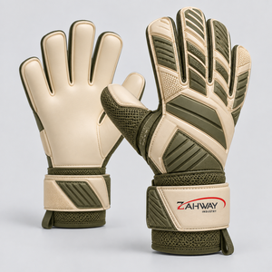 Gants de gardien de but de football à faible MOQ en cuir PU, antidérapants, avec protection des doigts et sangle de poignet réglable, unisexes - Product Image 3