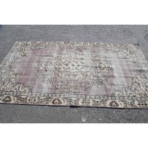 Alfombra Turca, Alfombra Vintage de 4.7x8.5 pies, Alfombra de Lana Beige - Product Image 3