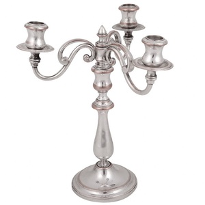 New Arrival 5 Arm Metal <b>Candelabra</b> Shiny Silver Plated for Wedding Christmas Party Decoration Floor <b>Candelabra</b> - Product Image 6