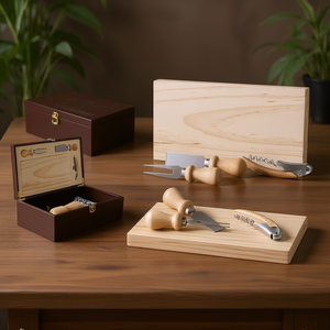 Set di Utensili da Cucina in Legno Personalizzati Ilyinskiy, Gadget Personalizzati per Formaggio - Product Image 3