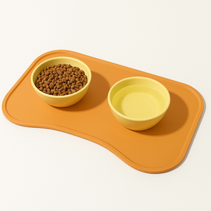 Étanche respirant écologique de qualité alimentaire Silicone moule tapis de nourriture pour animaux de compagnie grande taille antidérapant chien bol plateau solide motif tout - Product Image 1