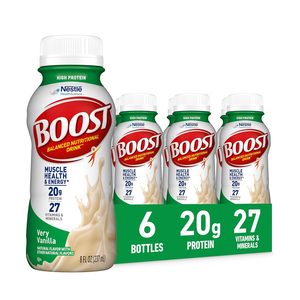 BOOST High <b>Protein</b> Balanced Nutritional Drink, Very Vanilla, 8 FL OZ (Pack of 6) - Product Image 1