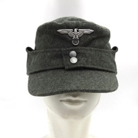Chapeau Haut de Forme Militaire M43 en Dentelle de Haute Qualité, Réplique Historique Personnalisée pour Uniforme, Idéal pour Fêtes, Réglable