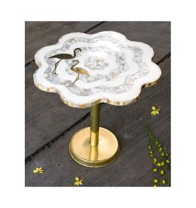 Hot Selling Fancy <b>Metal</b> Marble Top <b>Bedside</b> Sofa Side <b>Table</b> Coffee <b>Table</b> Bedroom Living Room Decorative Home & Hotel Decoration - Product Image 1