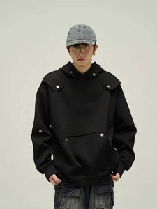 Sweat à capuche américain déconstruit printemps et automne pour homme hoodi tendance et personnalisé Street Couple Loose Casual Top y2k - Product Image 6