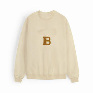 Cozy Luxe sudadera de lana de gran tamaño con elegante escudo bordado y ropa de calle sutil hecha en Pakistán - Product Image 1