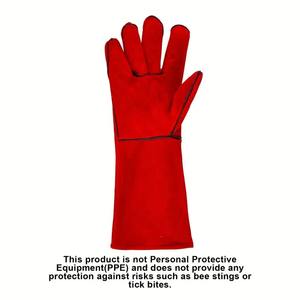 Gants de soudage en cuir d'origine, longs gants de soudage résistants au feu, à la chaleur et aux flammes, pour cheminée, poêle, barbecue, soudage - Product Image 3