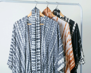 Women's Eco-Friendly Maxi Tie-Dye Short Sleeve Kimono Dress Viscose Fabric Woven Patterns Sexy <b>Beach</b> Wear Holidays Cover-ups - Product Image 4