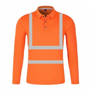 เสื้อโปโลไฮวิสแขนยาวสำหรับผู้ชายเสื้อทำงานไร้รอยต่อปกสีทึบพิมพ์ลายโลโก้ตามสั่ง - Product Image 1
