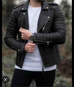 Puro cuero transpirable invierno cálido hombres chaqueta de cuero ropa casual hombres precio razonable chaquetas de cuero - Product Image 5