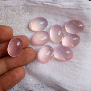 Pierre rose naturelle à 100 %, taille brillant facetté, disponible en vrac, OEM disponible, cabochons de quartz rose en vrac, pierres précieuses de forme ovale, tiers - Product Image 3