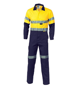 Combinaisons de sécurité uniformes en coton polyester respirant pour hommes avec fonction fluorescente - Product Image 1